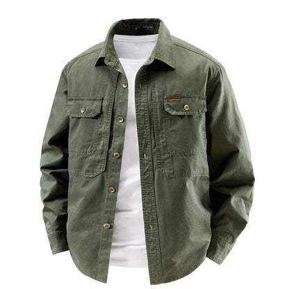Classic Long Sleeve Work Shirt for Men