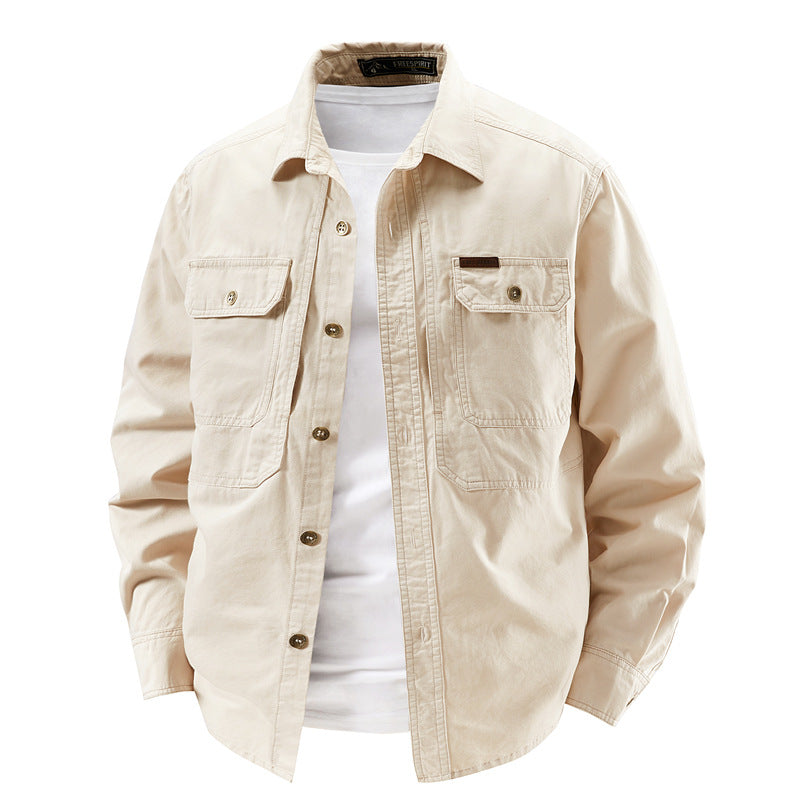 Classic Long Sleeve Work Shirt for Men