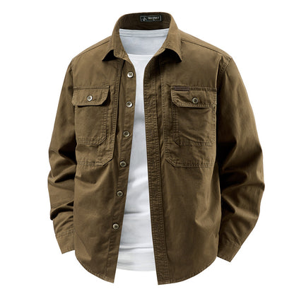 Classic Long Sleeve Work Shirt for Men