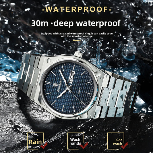 Ultra Thin Waterproof Calendar Mens Watch